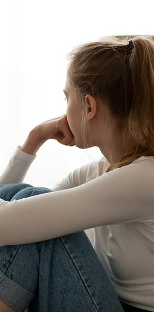 Person sitting on a couch